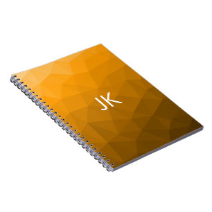 Carnet Motif de maillage géométrique dégradé orange