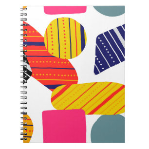 Carnet Motif de main abstraite sans couture. Vint