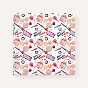 Carnet Motif de maquillage aquarelle