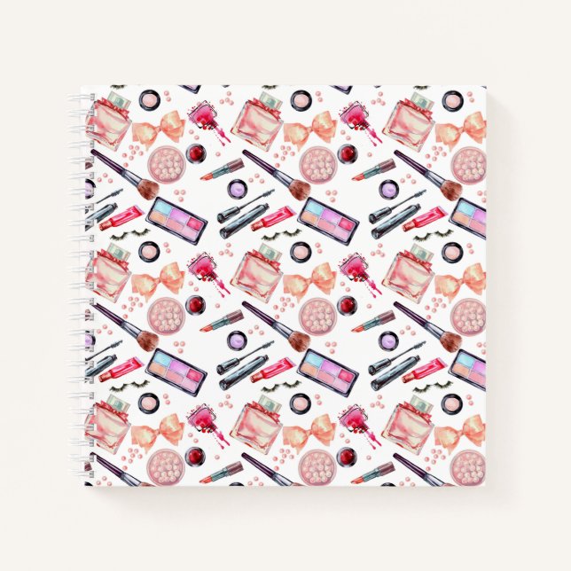 Carnet Motif de maquillage aquarelle (Devant)