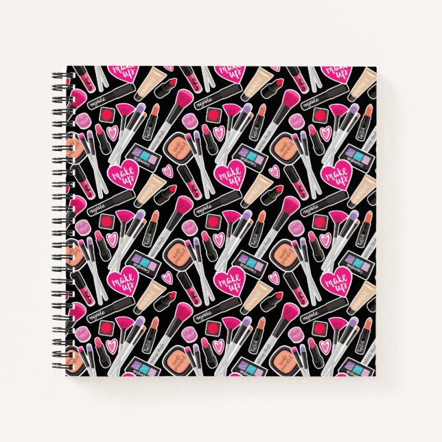 Carnet Motif de maquillage néon (Devant)