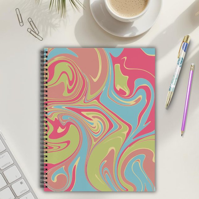 Carnet Motif de marbre rose et vert (Créateur téléchargé)