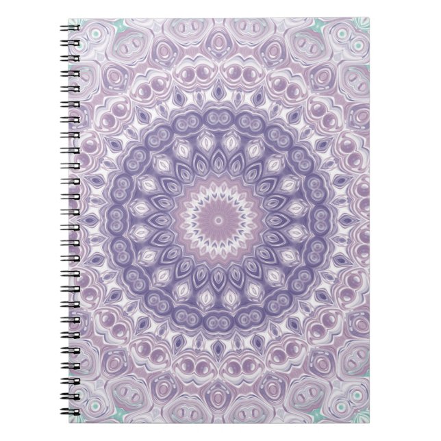 Carnet Motif de médaillon lavande et violet (Devant)