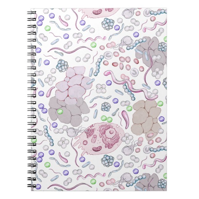 Carnet Motif de microbiologie (Devant)
