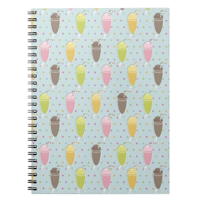 Carnet Motif de Milkshake (Devant)