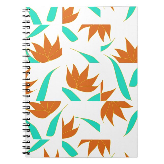 Carnet Motif de mosaïque de fleurs (Devant)