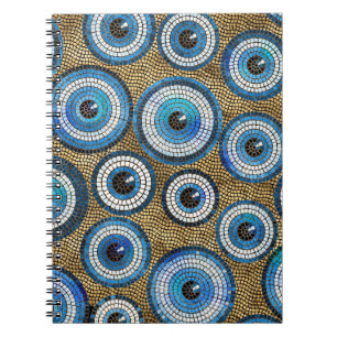 Carnet Motif de mosaïque de l'oeil maléfique
