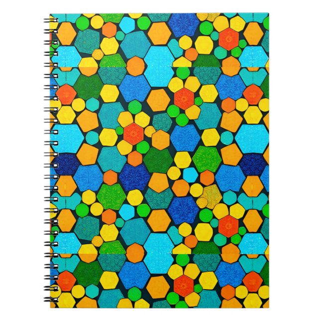 Carnet Motif de mosaïque géométrique abstraite (Devant)