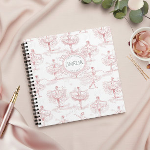 Carnet Motif de mouvements de ballerine rose ID738