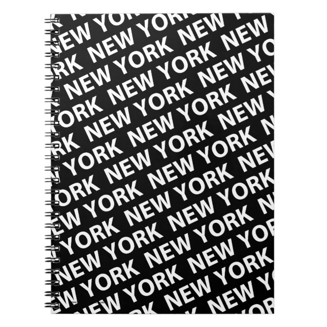 Carnet Motif de New York White (Devant)