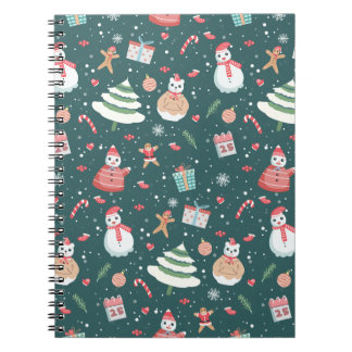 Carnet Motif de Noël Bonhomme de Neige Adorable