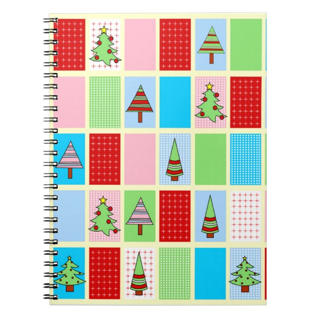 Carnet Motif de Noël coloré (Devant)