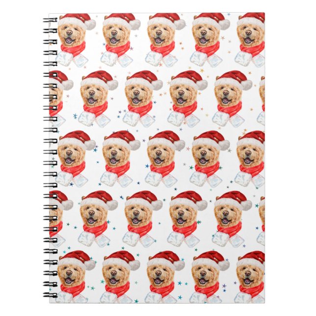 Carnet Motif de Noël de chien Chow Chow mignon (Devant)