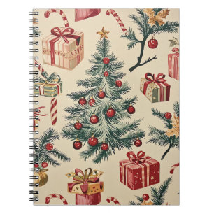 Carnet Motif de Noël floral Poinsettia (2)