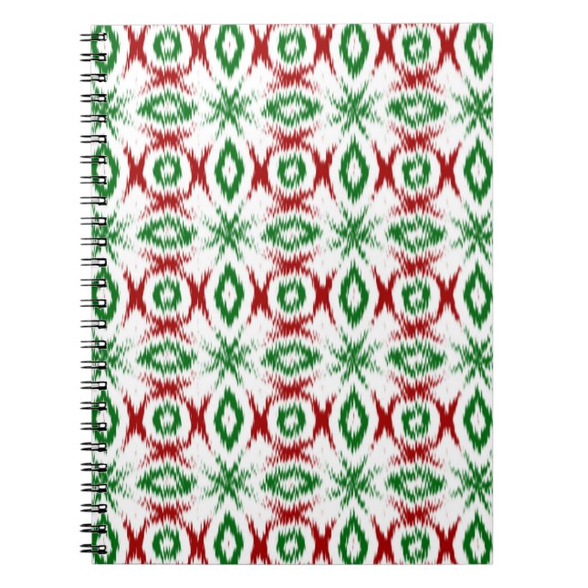 Carnet Motif de Noël Ikat (Devant)
