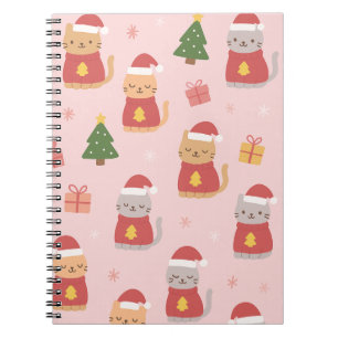 Carnet Motif de Noël mignon avec des chats – Conception d