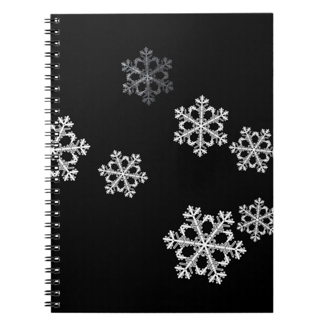 Carnet Motif de Noël minimaliste monochrome (Devant)