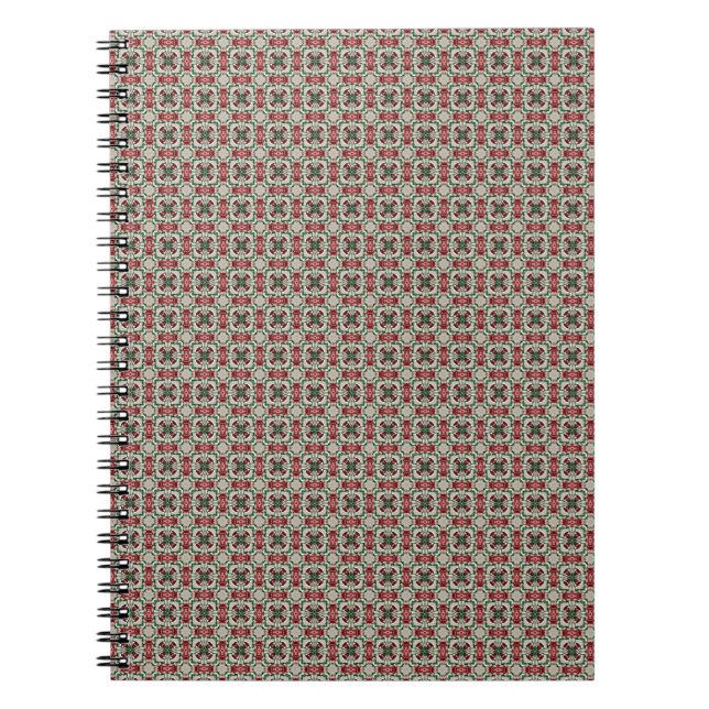 Carnet Motif de Noël rustique éclectique grunge assourdi (Devant)