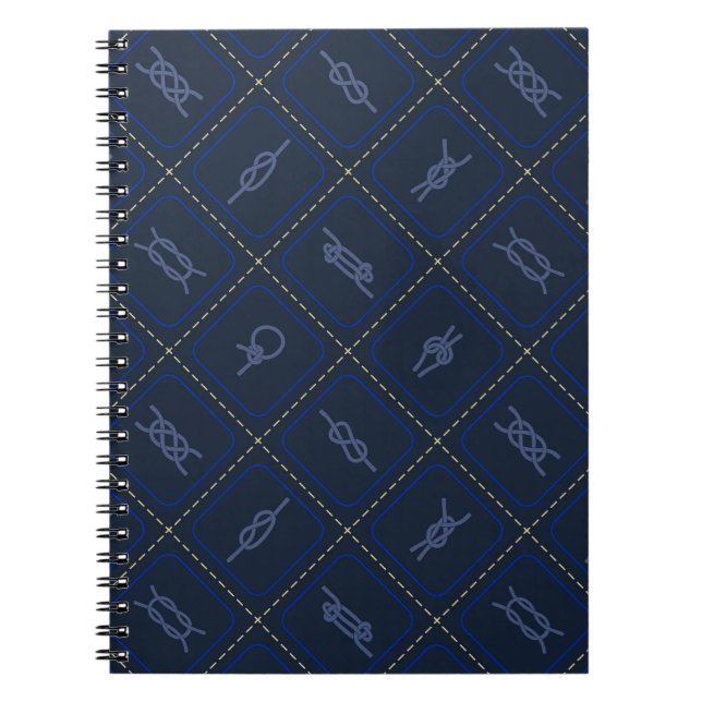 Carnet Motif de noeud de corde marine (Devant)