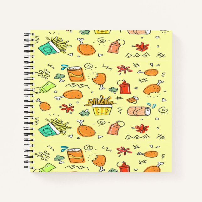 Carnet Motif de nourriture et de boisson (Devant)