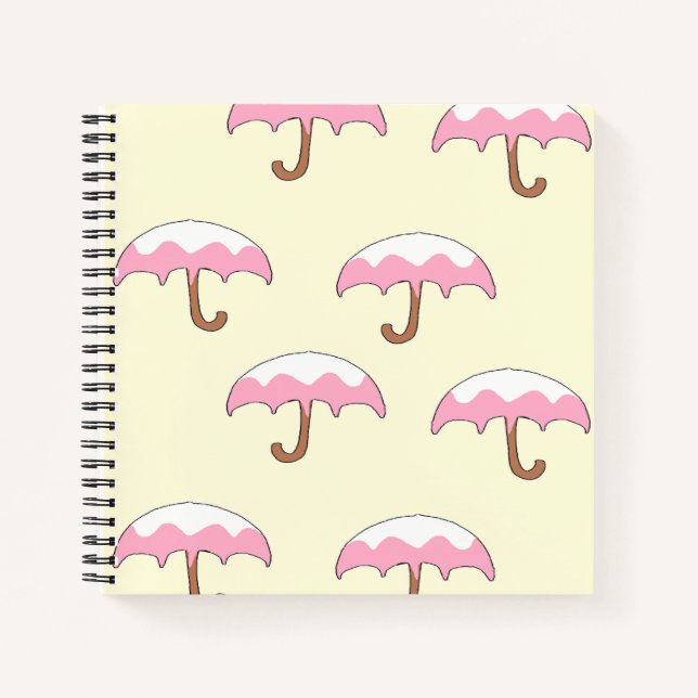 Carnet motif de parapluie (Devant)
