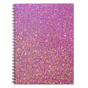 Carnet Motif de Parties scintillant rose fille
