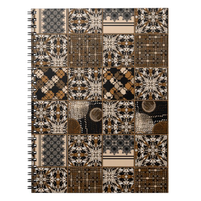 Carnet Motif de patchwork rustique (Devant)