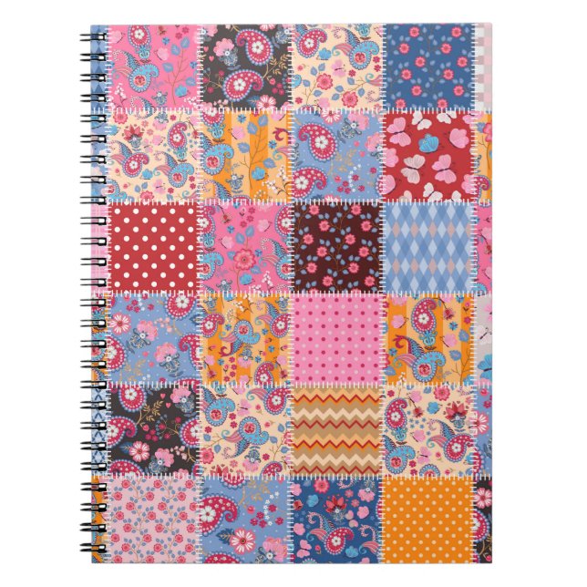 Carnet Motif de patchwork transparent (Devant)
