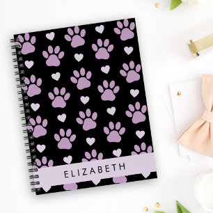 Carnet Motif De Pâtes, Pâtes Lilac, Coeurs, Votre Nom