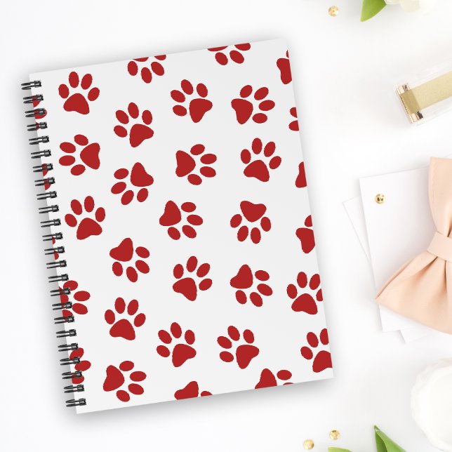 Carnet Motif De Pâtes, Patrouilles De Chiens, Paws Rouges (Créateur téléchargé)