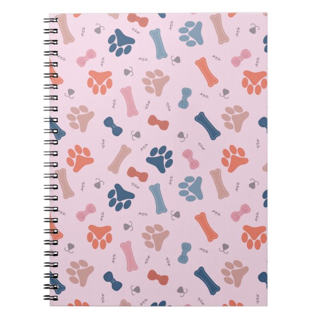Carnet motif de patte de chien (Devant)