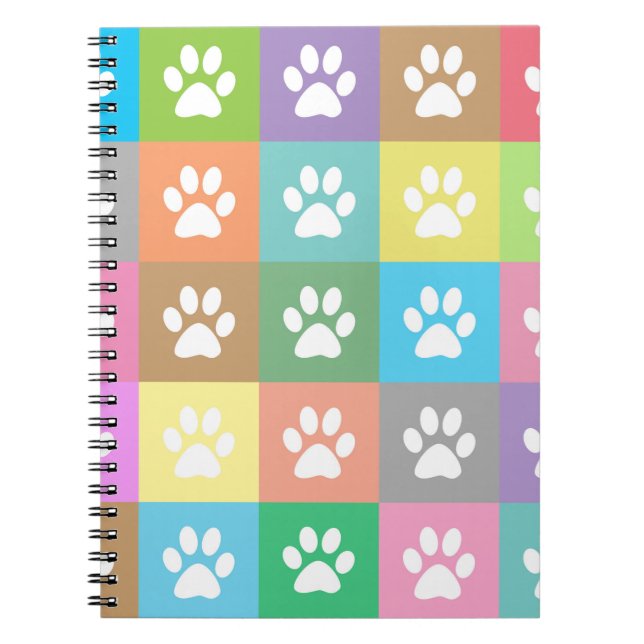 Carnet Motif de pattes colorées (Devant)