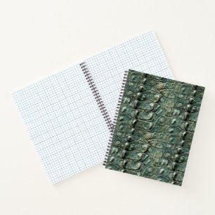 Carnet Motif de peau de reptile vert