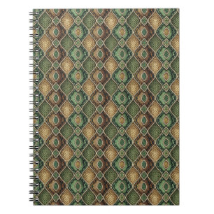 Carnet Motif de peau de serpent géométrique orné exotique