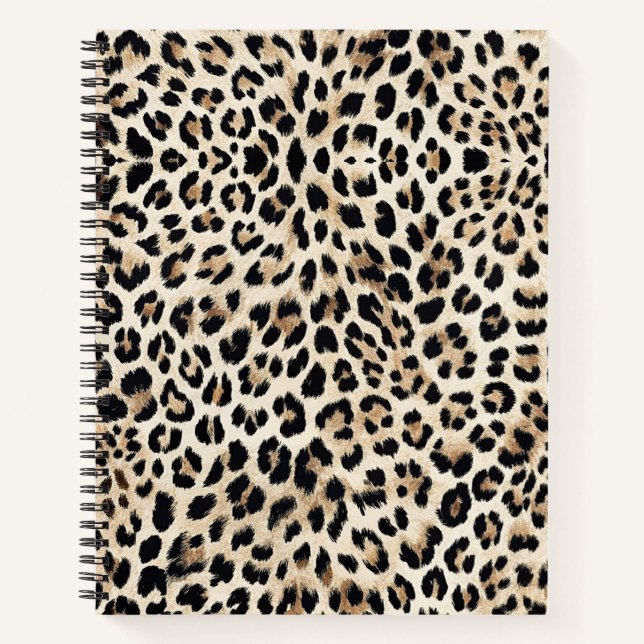 Carnet Motif de peau léopard d'or Imprimer (Devant)