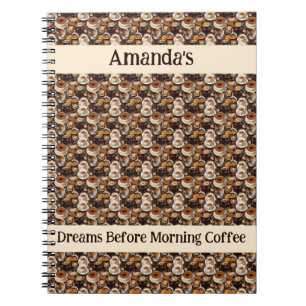 Carnet Motif de peinture à l'huile de café Cappuccino Per