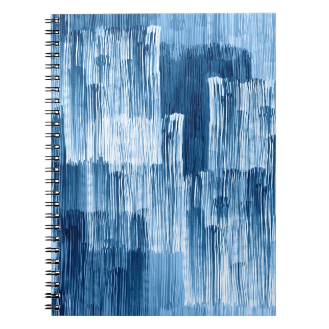 Carnet Motif de peinture Abstrait bleu (Devant)