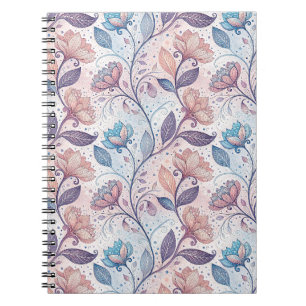 Carnet Motif de peinture abstraite aquarelle florale past