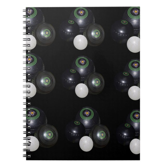 Carnet Motif De Pelouse Noir Et Blanc. (Devant)