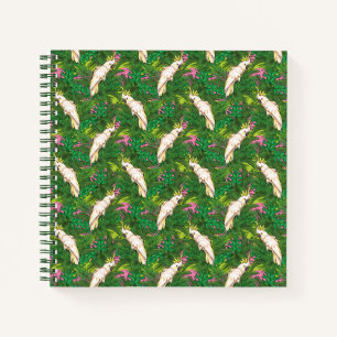 Carnet Motif de perroquets avec Feuilles de palme
