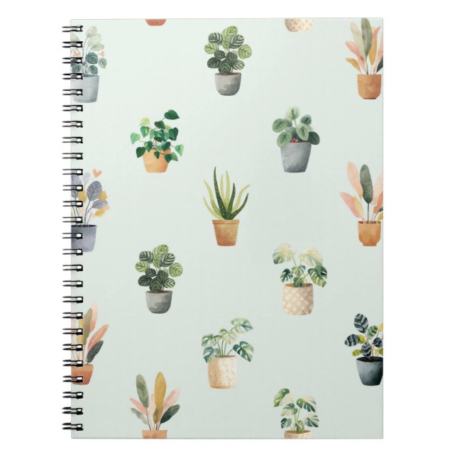 Carnet Motif de plante d'intérieur Botanique Conception d (Devant)