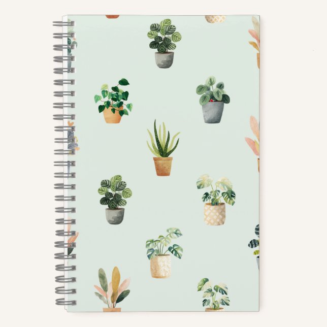 Carnet Motif de plante d'intérieur Botanique Conception d (Recto)