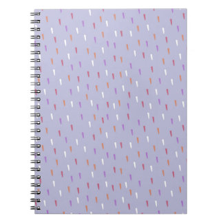 Carnet motif de pluie coloré