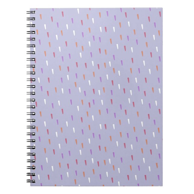 Carnet motif de pluie coloré (Devant)