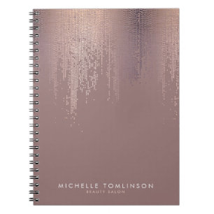 Carnet Motif de pluie Luxe Rose Gold Confetti