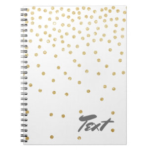 Carnet motif de point élégant de confettis de parties
