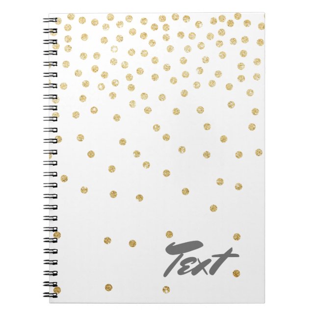 Carnet motif de point élégant de confettis de parties (Devant)