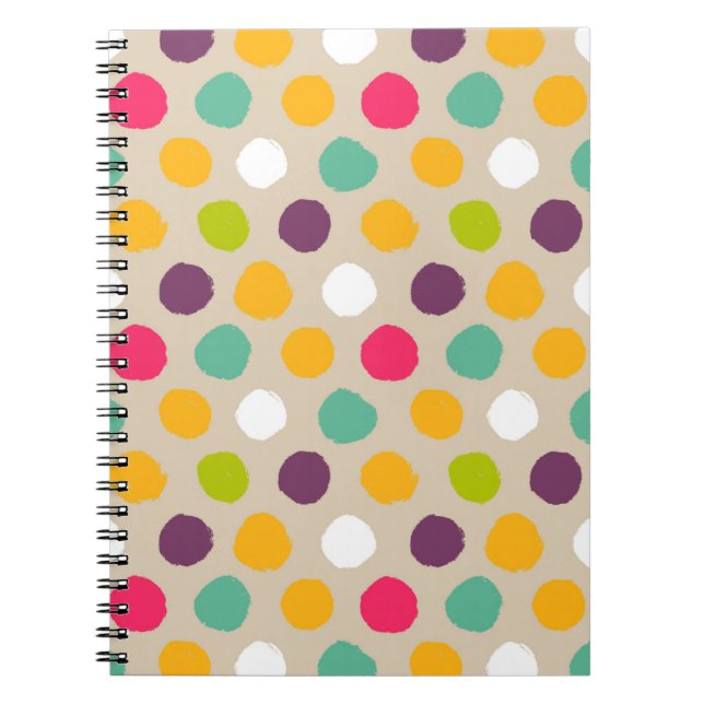 Carnet Motif de point tiré par la main de polka (Devant)
