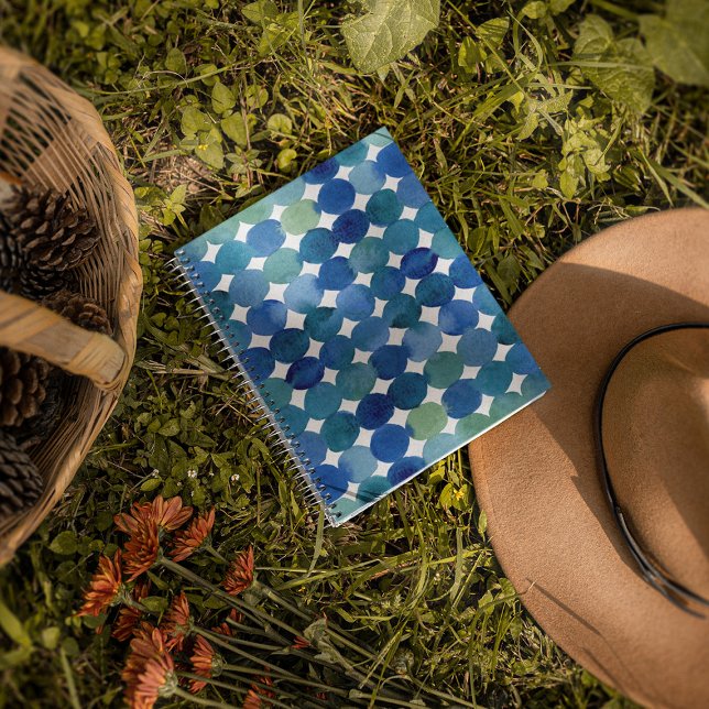 Carnet Motif de points - bleu et vert (Créateur téléchargé)