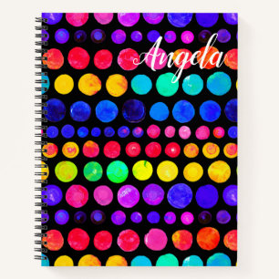 Carnet Motif de points de peinture colorés